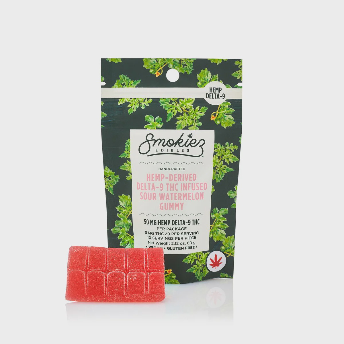 Smokiez Edibles Delta-9 Sour Watermelon Hemp Derived Delta-9 THC Gummy 5 mg 10 pk